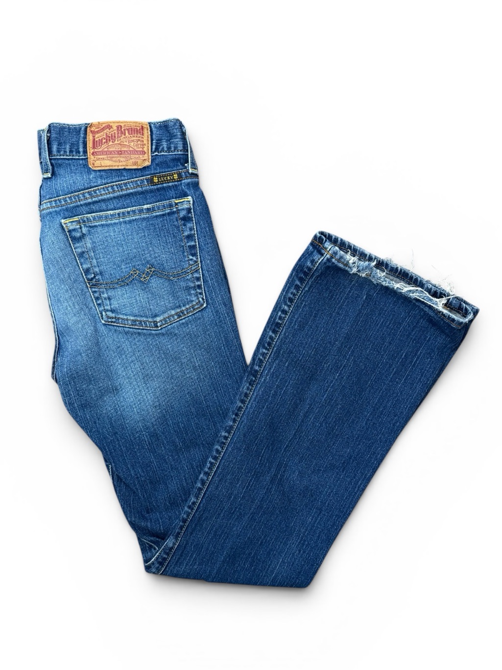 Lucky Brand By Gene Montesano Vintage Dungarees Sweet N’ Low Medium Blue Wash
